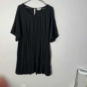 EUC UMGEE Womens  Black Tiered Dress Knee Medium M USA KFT